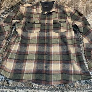 Roark Nordsman heavyweight flannel shirt jacket plaid pattern "Hillside" Sz XXL